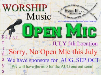 No open Mic for July
